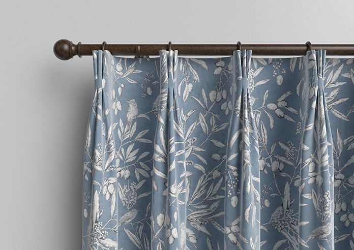 Aviary Velvet, Denim - Made to Measure Curtain - Image 11